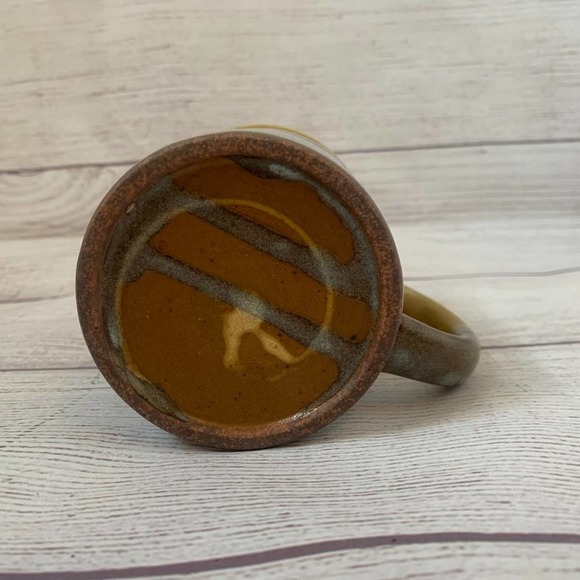 Pottery Mug in Cream Brown and Blue-ish Grey - Picture 4 of 6